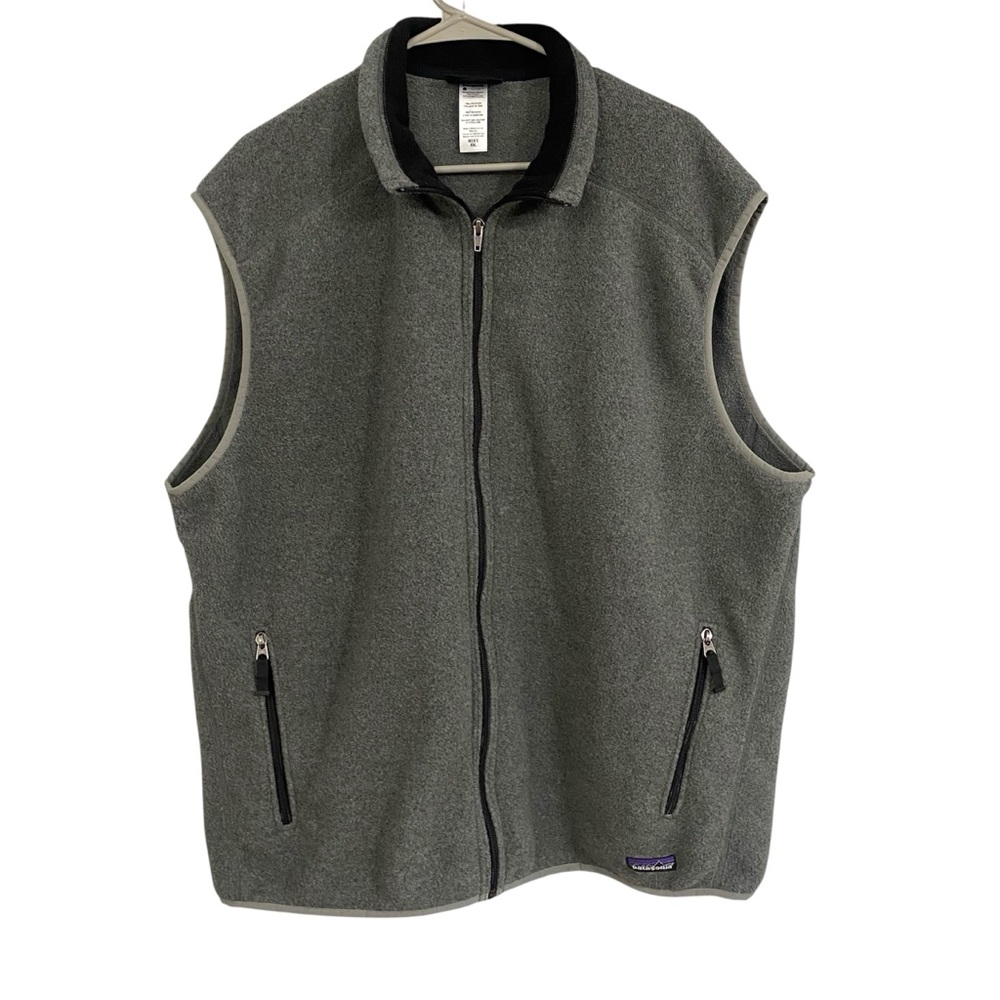 Patagonia Synchilla Fleece Vest Gray XXL Full Zip Outdoor Hiking Men’s